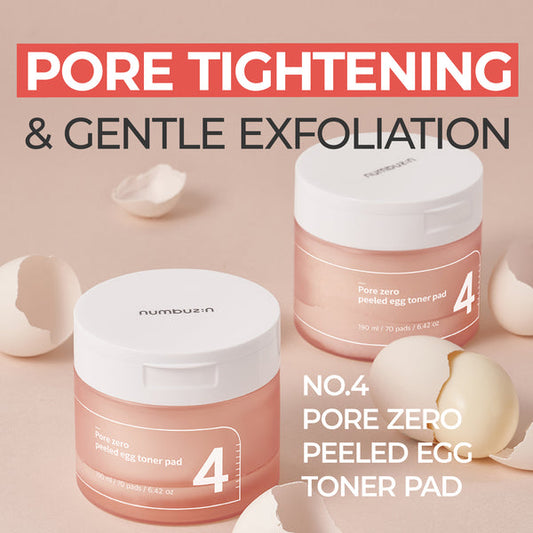 Numbuzin No.4 Pore Zero Peeled Egg Toner Pad 190ml