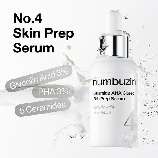 Numbuzin No.4 Ceramide AHA Glazed Skin Prep Serum 1.3ml × 10EA