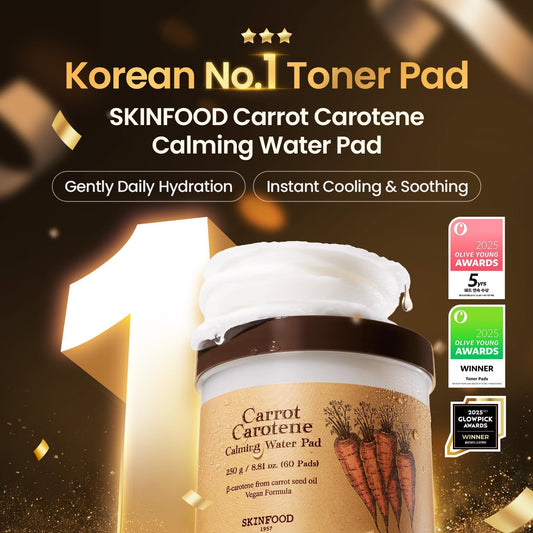 SKINFOOD Carrot Carotene Calming Water Pad (60 pads)