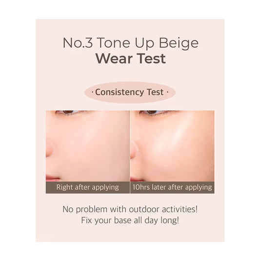 Numbuzin No.3 Porcelain Base-skip Tone Up Beige 50ml