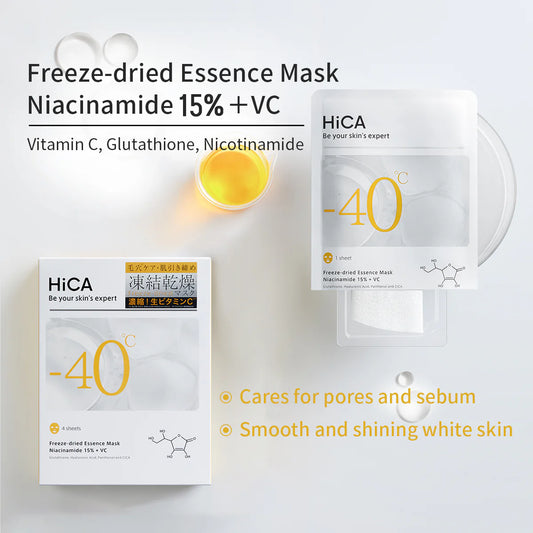 HiCA Freeze-Dried Essence Mask Niacinamide 15 VC 4 Sheets